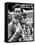 Prince Charles in India Wears Garland Around Neck c.1978-null-Framed Stretched Canvas