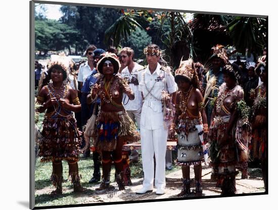 Prince Charles in Papua New Guinea Crowned 10th Lapan of Manus August 1984-null-Mounted Photographic Print