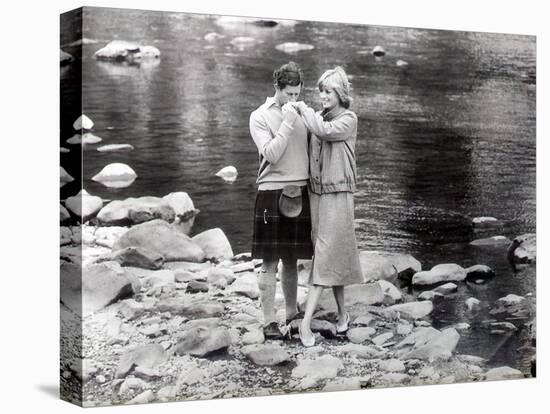 Prince Charles Kissing the Hand of Princess Diana While on Honeymoon at Balmoral Scotland, 1981-null-Stretched Canvas