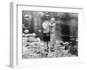 Prince Charles Kissing the Hand of Princess Diana While on Honeymoon at Balmoral Scotland, 1981-null-Framed Photographic Print