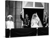 Prince Charles, Lady Diana, Queen Elizabeth II,Prince Philip on Balcony at Buckingham Palace-null-Stretched Canvas
