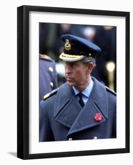 Prince Charles, November 2002. Remembrance Day Parade at Whitehall, London-null-Framed Photographic Print