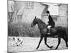 Prince Charles Prince of Wales Going Hunting on His Horse with His Dog March 1981-null-Mounted Photographic Print