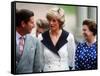 Prince Charles, Princess Diana and Queen Elizabeth Outside Clarence House For Queen's 87th Birthday-null-Framed Stretched Canvas