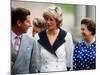 Prince Charles, Princess Diana and Queen Elizabeth Outside Clarence House For Queen's 87th Birthday-null-Mounted Photographic Print