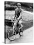 Prince Charles Riding Bike November 1983-null-Stretched Canvas