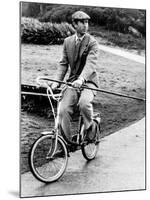 Prince Charles Riding Bike November 1983-null-Mounted Photographic Print