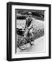 Prince Charles Riding Bike November 1983-null-Framed Photographic Print