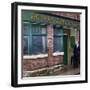 Prince Charles Shelters from the Rain on the Set of "The Soap Coronation Street"-null-Framed Photographic Print