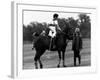 Prince Charles Sits on Horse in Polo Game July 1979-null-Framed Photographic Print