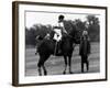 Prince Charles Sits on Horse in Polo Game July 1979-null-Framed Photographic Print