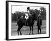 Prince Charles Sits on Horse in Polo Game July 1979-null-Framed Photographic Print