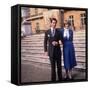 Prince Charles Son of Queen Elizabeth with His Fiancee Lady Diana Spencer February 1981-null-Framed Stretched Canvas