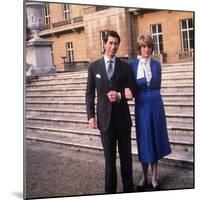 Prince Charles Son of Queen Elizabeth with His Fiancee Lady Diana Spencer February 1981-null-Mounted Photographic Print