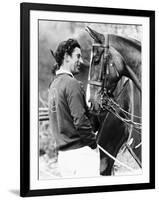 Prince Charles with His Polo Pony Pan's Folly May 1977-null-Framed Photographic Print