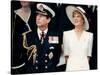 Prince Charles with Princess Diana at British forces homecoming-Associated Newspapers-Stretched Canvas