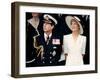 Prince Charles with Princess Diana at British forces homecoming-Associated Newspapers-Framed Photo