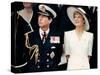 Prince Charles with Princess Diana at British forces homecoming-Associated Newspapers-Stretched Canvas