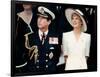 Prince Charles with Princess Diana at British forces homecoming-Associated Newspapers-Framed Photo