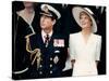 Prince Charles with Princess Diana at British forces homecoming-Associated Newspapers-Stretched Canvas