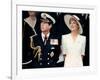 Prince Charles with Princess Diana at British forces homecoming-Associated Newspapers-Framed Photo