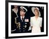 Prince Charles with Princess Diana at British forces homecoming-Associated Newspapers-Framed Photo