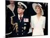 Prince Charles with Princess Diana at British forces homecoming-Associated Newspapers-Mounted Photo