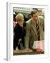 Prince Charles with Son Prince Harry Leaving Hand Prints in Concrete During Tour in South Africa-null-Framed Photographic Print