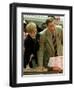 Prince Charles with Son Prince Harry Leaving Hand Prints in Concrete During Tour in South Africa-null-Framed Photographic Print