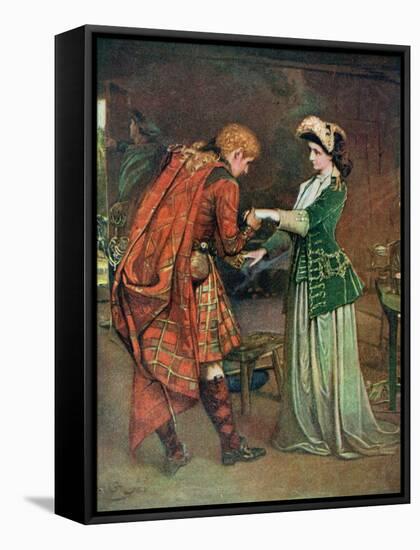 Prince Charlie's (1720-88) Farewell to Flora Macdonald (1722-90) Illustrati-George William Joy-Framed Stretched Canvas