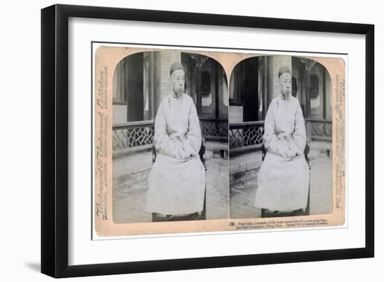 Prince Ching, Commander of the City Guard, Peking, China, 1901-Underwood & Underwood-Framed Giclee Print