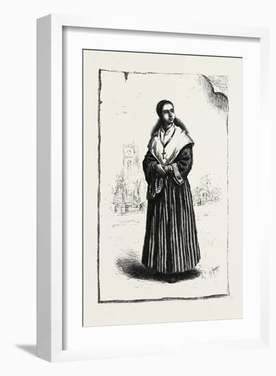 Prince Edward Island, Acadian Girl, Canada, Nineteenth Century-null-Framed Giclee Print