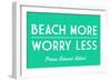 Prince Edward Island, Canada - Beach More, Worry Less - Simply Said - Lantern Press Artwork-Lantern Press-Framed Art Print