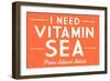 Prince Edward Island, Canada - I Need Vitamin Sea - Simply Said - Lantern Press Artwork-Lantern Press-Framed Art Print