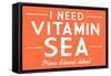 Prince Edward Island, Canada - I Need Vitamin Sea - Simply Said - Lantern Press Artwork-Lantern Press-Framed Stretched Canvas