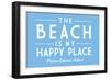 Prince Edward Island, Canada - The Beach is My Happy Place - Simply Said - Lantern Press Artwork-Lantern Press-Framed Art Print