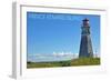 Prince Edward Island - Cape Jourimain Lighthouse and Bridge-Lantern Press-Framed Art Print