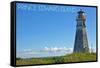 Prince Edward Island - Cape Jourimain Lighthouse and Bridge-Lantern Press-Framed Stretched Canvas