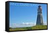 Prince Edward Island - Cape Jourimain Lighthouse and Bridge-Lantern Press-Framed Stretched Canvas