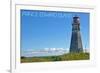 Prince Edward Island - Cape Jourimain Lighthouse and Bridge-Lantern Press-Framed Art Print