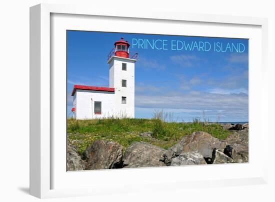 Prince Edward Island - Caribou Lighthouse-Lantern Press-Framed Art Print