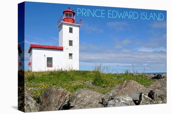 Prince Edward Island - Caribou Lighthouse-Lantern Press-Stretched Canvas