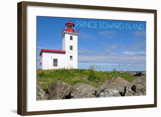 Prince Edward Island - Caribou Lighthouse-Lantern Press-Framed Art Print