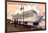 Prince Edward Island - Charlottetown Cruise Ship-Lantern Press-Framed Art Print