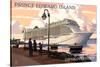 Prince Edward Island - Charlottetown Cruise Ship-Lantern Press-Stretched Canvas