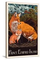 Prince Edward Island - Fox and Kit Letterpress-Lantern Press-Stretched Canvas