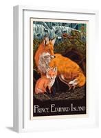 Prince Edward Island - Fox and Kit Letterpress-Lantern Press-Framed Art Print