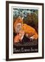 Prince Edward Island - Fox and Kit Letterpress-Lantern Press-Framed Art Print