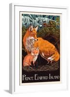 Prince Edward Island - Fox and Kit Letterpress-Lantern Press-Framed Art Print