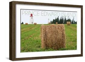 Prince Edward Island - Lighthouse and Farm-Lantern Press-Framed Art Print